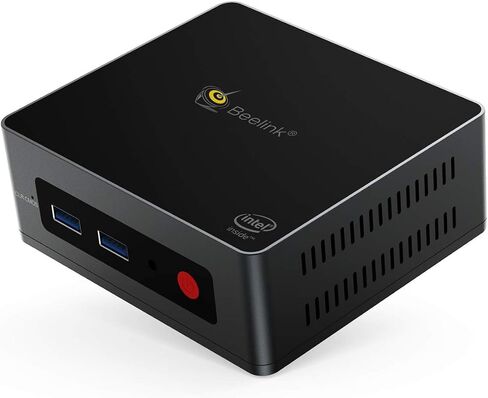 Beelink Mini PC, GK Mini W10 Pro,Intel Celeron J4125 Processor,8GB DDR4/256GB SSD,Gigabit Ethernet,4K HD,Dual HDMI,Dual WiFi,Bluetooth 4.0,Fan,Support Auto Power On in Saudi Arabia
