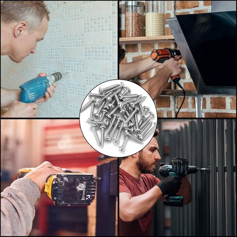 200 Pcs Concrete Wall Anchors and Screws, Super Yellow Anchor and Pan Head Screws Kits, 10# Slotted Phillips Screws and Drywall Anchor Kit for Drywall Masonry, with 1 x Drill Bit in Kuwait