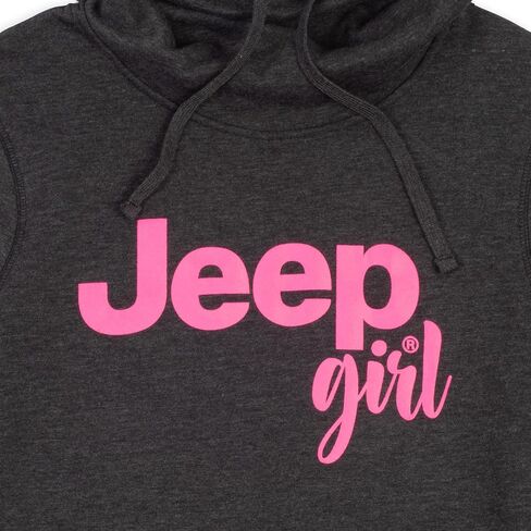 بلوفر بغطاء للرأس من الصوف خفيف الوزن للسيدات من Jeep Girl - أسود منقط in Saudi Arabia