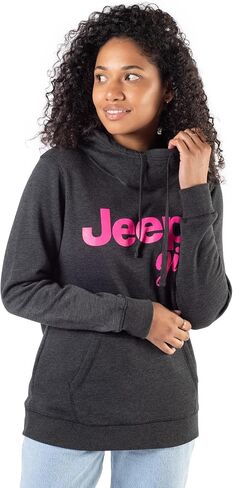 بلوفر بغطاء للرأس من الصوف خفيف الوزن للسيدات من Jeep Girl - أسود منقط in Saudi Arabia