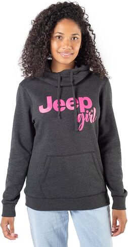 بلوفر بغطاء للرأس من الصوف خفيف الوزن للسيدات من Jeep Girl - أسود منقط in Saudi Arabia