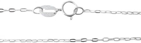 CRAFT WIRE 925 Sterling Silver 1.1mm Flat Oval Cable Chain Necklace in Saudi Arabia