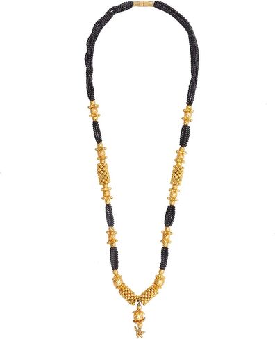 قلادة مطلية بالذهب عيار 24 قيراط على طراز إندان ثوشي مانجالسوترا التقليدي للنساء والفتيات (SJ_2742) in Kuwait