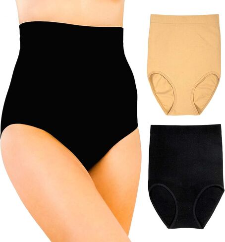 أليس إنتيمايتس للنساء بدون خياطة عالية الخصر للبطن والفخذ، عبوتان in Kuwait