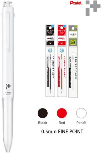 Sonic Utlim Sma-Sta Wide Mobile Standing Case and Pentel i+ Pen Body + 3 Set Refill Bundle, Workspace Bag, Converts Into Stand for Smartphone, Stationery, Tech Accessories, and More, UT-1846-D, Black in Saudi Arabia