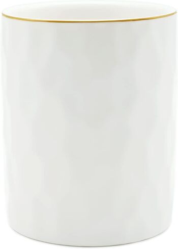 Ceramic Pen Holder Cup Pencil Holder for Desk, Makeup Brush Holder Organizer for Office Home, White in Kuwait