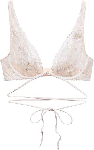 Savage X Fenty، حمالة صدر نسائية غير مبطنة من الدانتيل مع ربطة عنق in Kuwait