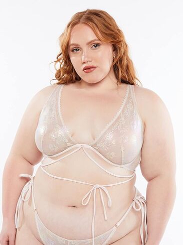 Savage X Fenty، حمالة صدر نسائية غير مبطنة من الدانتيل مع ربطة عنق in Kuwait