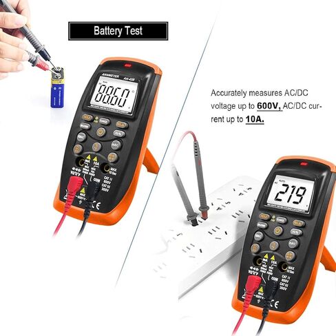 جهاز قياس متعدد رقمي من ANNMETER، جهاز قياس الجهد الكهربي الحالي DC/AC، درجة الحرارة هرتز، AN-42B، 6000 عداد كهربائي RMS فولت أمبير أوم مع إضاءة خلفية in Kuwait