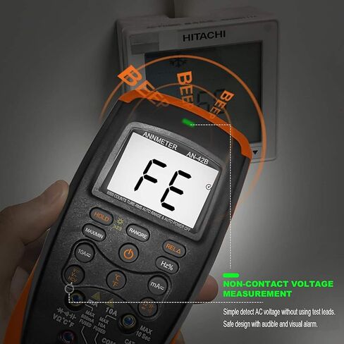 جهاز قياس متعدد رقمي من ANNMETER، جهاز قياس الجهد الكهربي الحالي DC/AC، درجة الحرارة هرتز، AN-42B، 6000 عداد كهربائي RMS فولت أمبير أوم مع إضاءة خلفية in Kuwait