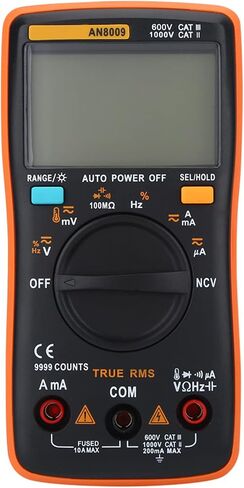 مقياس رقمي متعدد، ANENG AN8009 مقياس رقمي متعدد المدى التلقائي صحيح RMS AC DC الجهد الكهربائي متر in Saudi Arabia