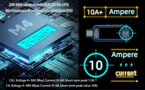جهاز قياس الطاقة USB PD 3.1 نوع c، جهاز اختبار رقمي متعدد، كاشف الجهد الكهربائي DC 36V 6A PD 2.0/3.0 3.1QC 2.0/3.0/4.0 pps Trigge (C4L(36V)) in Saudi Arabia
