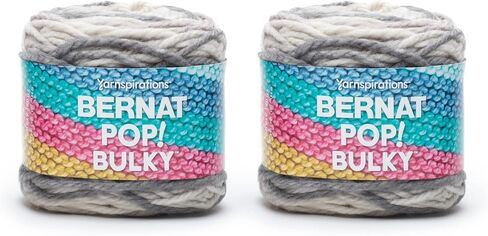 Bernat Pop Bulky Great Grape Yarn - 2 Pack of 280g/9.9oz - Acrylic - 6 Super Bulky - 147 Yards - Knitting/Crochet in Saudi Arabia