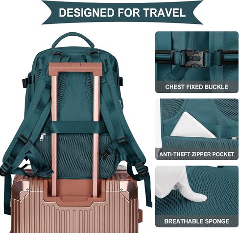 coowoz Large Travel Backpack For Women Men, Carry On Backpack,Hiking Backpack Waterproof Outdoor Sports Rucksack Casual Daypack Expandable Heavy Duty Extra large Backpack Olive Green in Saudi Arabia