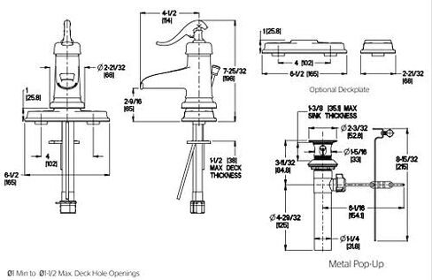Pfister LG42YP0C Ashfield تحكم فردي 4 بوصة صنبور حمام مركزي من الكروم المصقول، نموذج موفر للمياه in Kuwait