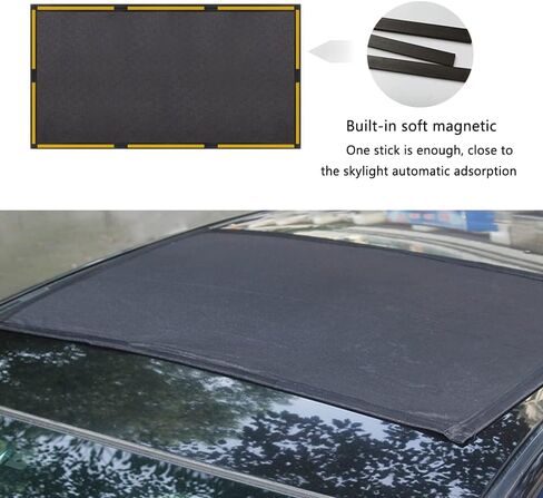 غطاء فتحة سقف مغناطيسية قابلة للتنفس لسيارات الدفع الرباعي - شبكة للحماية من الحشرات والأشعة فوق البنفسجية للحفاظ على برودة السيارة - خيمة سيارة أساسية للتخييم ومواقف السيارات والجولات in Kuwait