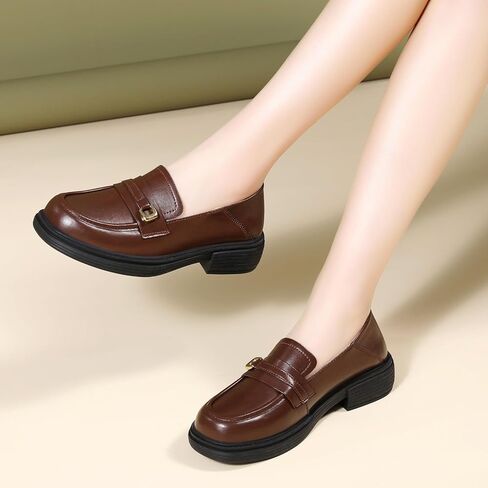 Loafers for Women Penny Women's Loafers & Slip-ons Round Toe Ladies Flats Shoes Comfortable Dressy Office Non Slip Work Business Casual Shoes in Saudi Arabia