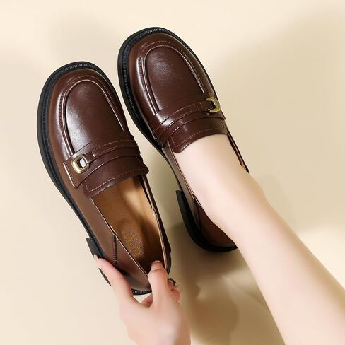 Loafers for Women Penny Women's Loafers & Slip-ons Round Toe Ladies Flats Shoes Comfortable Dressy Office Non Slip Work Business Casual Shoes in Saudi Arabia