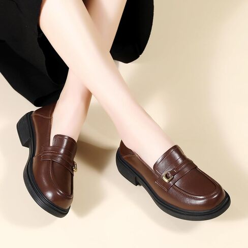 Loafers for Women Penny Women's Loafers & Slip-ons Round Toe Ladies Flats Shoes Comfortable Dressy Office Non Slip Work Business Casual Shoes in Saudi Arabia