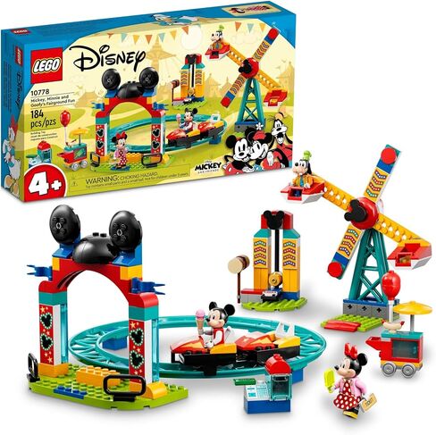 LEGO Disney Mickey and Friends – Mickey, Minnie and Goofy’s Fairground Fun 10778 Building Toy Set for Preschool Kids, Girls, and Boys Ages 4+ (184 Pieces) in Saudi Arabia