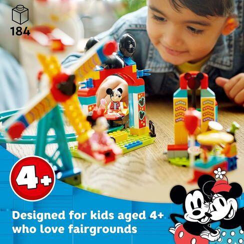 LEGO Disney Mickey and Friends – Mickey, Minnie and Goofy’s Fairground Fun 10778 Building Toy Set for Preschool Kids, Girls, and Boys Ages 4+ (184 Pieces) in Saudi Arabia