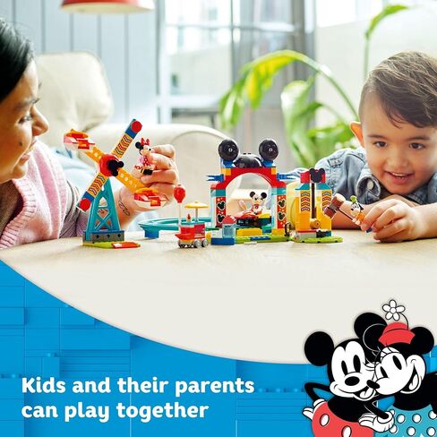 LEGO Disney Mickey and Friends – Mickey, Minnie and Goofy’s Fairground Fun 10778 Building Toy Set for Preschool Kids, Girls, and Boys Ages 4+ (184 Pieces) in Saudi Arabia