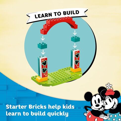 LEGO Disney Mickey and Friends – Mickey, Minnie and Goofy’s Fairground Fun 10778 Building Toy Set for Preschool Kids, Girls, and Boys Ages 4+ (184 Pieces) in Saudi Arabia