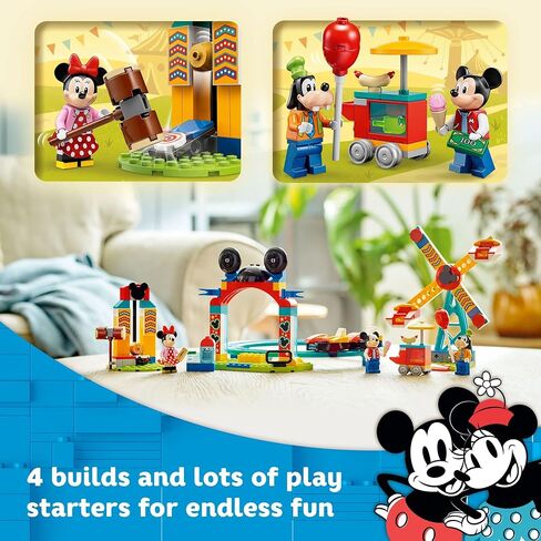 LEGO Disney Mickey and Friends – Mickey, Minnie and Goofy’s Fairground Fun 10778 Building Toy Set for Preschool Kids, Girls, and Boys Ages 4+ (184 Pieces) in Saudi Arabia