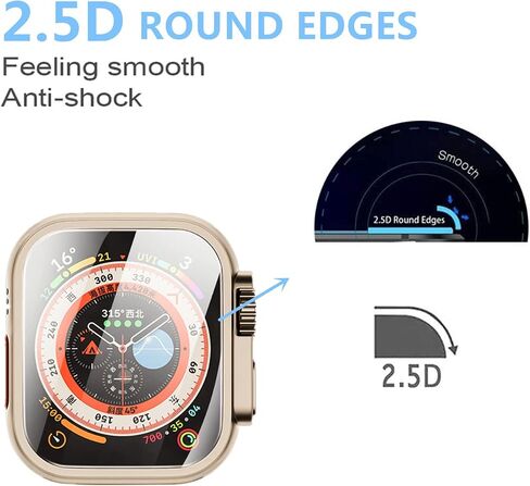 متوافق مع واقي شاشة Apple Watch Ultra 2 (إصدار 2022) وساعة ذكية Ultra 49mm واقي من الزجاج المقوى (3 ​​عبوات) in Saudi Arabia