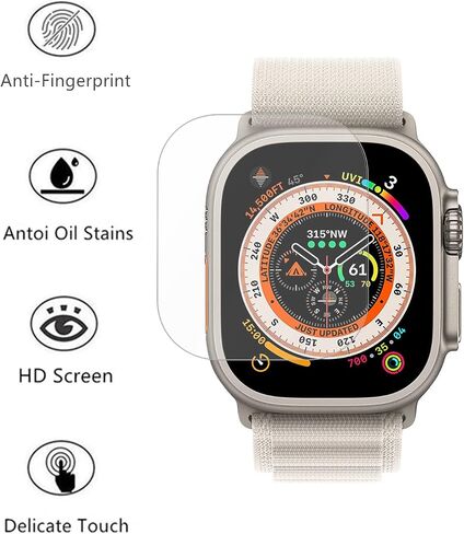 متوافق مع واقي شاشة Apple Watch Ultra 2 (إصدار 2022) وساعة ذكية Ultra 49mm واقي من الزجاج المقوى (3 ​​عبوات) in Saudi Arabia