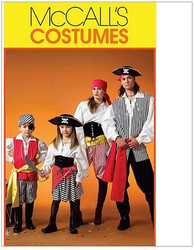 McCall's M4952 Boy's and Girl's Pirate Halloween Costume Sewing Patterns, Sizes 3-8 in Saudi Arabia