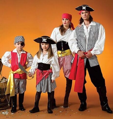 McCall's M4952 Boy's and Girl's Pirate Halloween Costume Sewing Patterns, Sizes 3-8 in Saudi Arabia