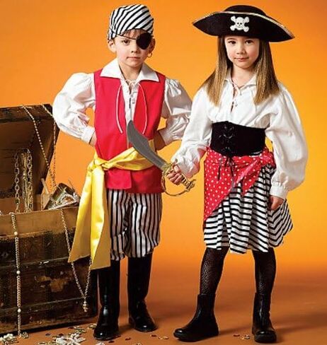 McCall's M4952 Boy's and Girl's Pirate Halloween Costume Sewing Patterns, Sizes 3-8 in Saudi Arabia
