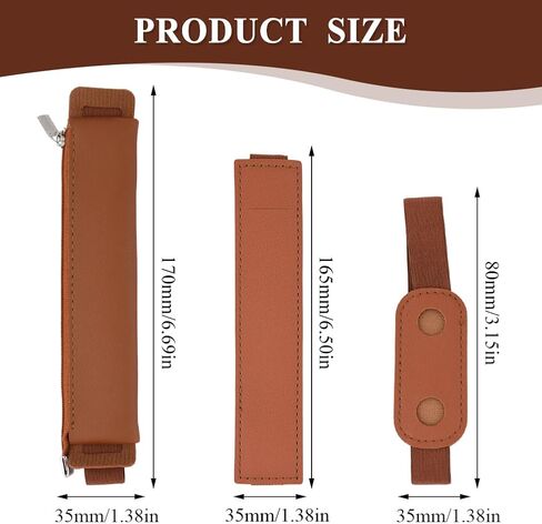CALIDAKA 6pcs Adjustable Elastic Band Pen Holder,Pen Holder for Notebook,Notebook Pen Holder,Journal Pen Holder,Pu Leather Pen Sleeve Pouch for Hardcover Journals, (Black, brownr) in Saudi Arabia