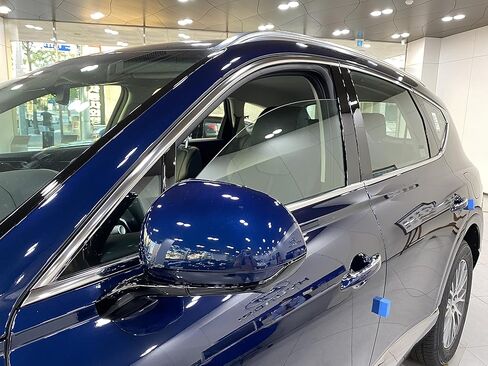 مجموعة أقنعة النافذة الواقية من المطر بشريط من AUTOCLOVER مكونة من 6 قطع لسيارة Genesis GV80 2021 2022 2023 2024 / عاكسات النوافذ، ظلال فتحات التهوية خارج القناة (كروم) in Kuwait