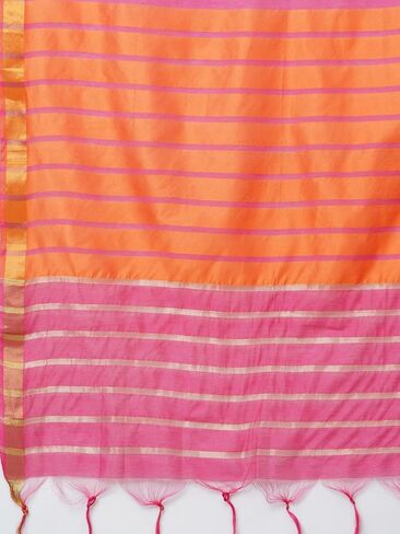 Women's Cotton Blend Straight Printed Kurta With Pant & Dupatta Set in Kuwait