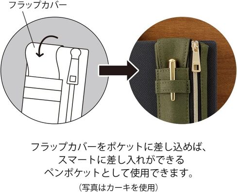 DESIGNPHIL Midori 41823006 Pen Case, Book Band Pen Case, Navy Blue, For B6 - A5 in Saudi Arabia