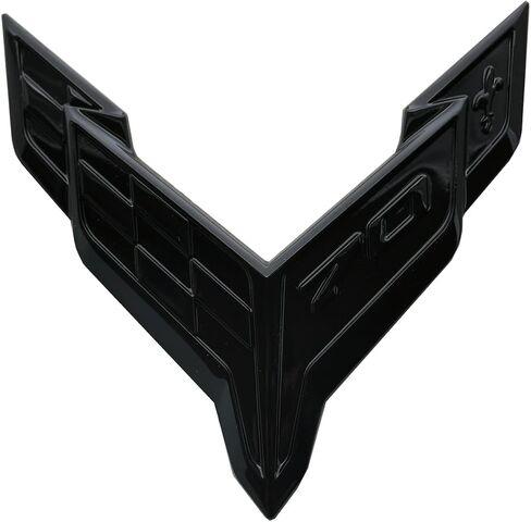 1pc C8 Stingray Front 70th Anniversary Bumper Flags Emblem Replacement for 2020+ Corvette Hood (Black Red) in Saudi Arabia