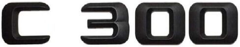 مات الأسود "C 300" سيارة الجذع الخلفي رسائل كلمة شارة شعار رسالة ملصق لاصق لامع ورائع لمرسيدس بنز C الفئة C300 in Kuwait