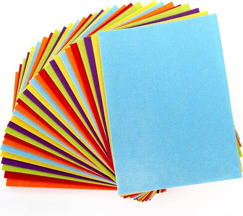WUWEOT 30 Pack Stiff Felt Sheets, 12.2 x 9 Inches DIY Needled Squares Felt Sheets Bulk, 2mm Thick Assorted Color Sewing Craft for DIY Sewing Embroidering School Projects Patchwork Party Decoration in Saudi Arabia