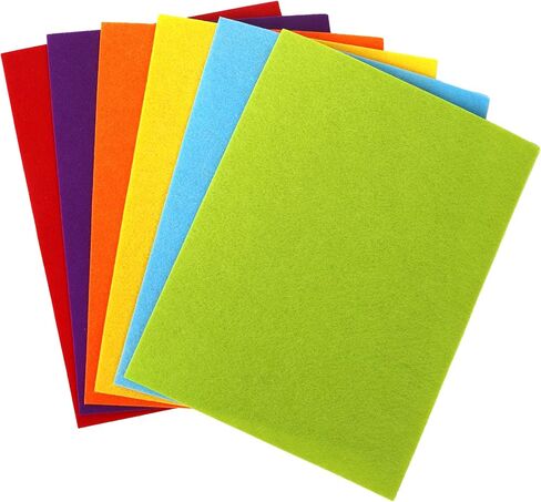 WUWEOT 30 Pack Stiff Felt Sheets, 12.2 x 9 Inches DIY Needled Squares Felt Sheets Bulk, 2mm Thick Assorted Color Sewing Craft for DIY Sewing Embroidering School Projects Patchwork Party Decoration in Saudi Arabia