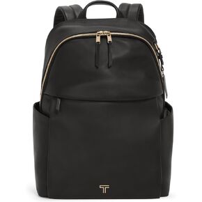 Tumi - حقيبة ظهر Raina Voyageur - حقيبة ظهر جلدية متميزة للنساء والرجال - حقيبة يومية مع جيب الهاتف وجهاز الكمبيوتر المحمول - أجهزة ذهبية سوداء وخفيفة in Kuwait