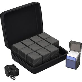 BRAPPO 9 Pack Card Deck Joxes لـ 200+ مربع تخزين بطاقات الحجم القياسي ، Clear Commander Card Deck MTG CaseCiptible ، بطاقات تداول ، بطاقات رياضية. (بدون بطاقات) (أسود ، 9 حزمة) in Kuwait