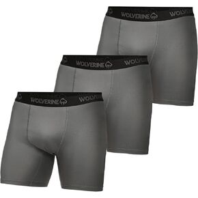 WOLVERINE Men's Boxer Briefs Soft Breathable Moisture-Wicking with Tag Free Underwear for Men 3-Pack in Kuwait