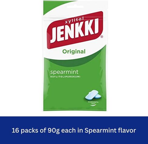 Cloetta Jenkki Xylitol Professional Freshmint Chewing gum 16 Pack of 90g in Saudi Arabia