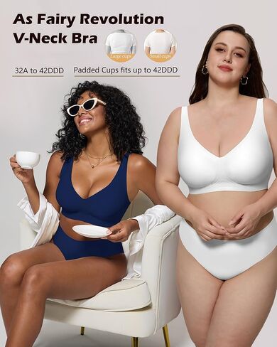 Womens Deep V Bras Comfortable Support Bralettes Low Cut no Underwire Plunge Seamless Tshirts Push Up Bras in Kuwait