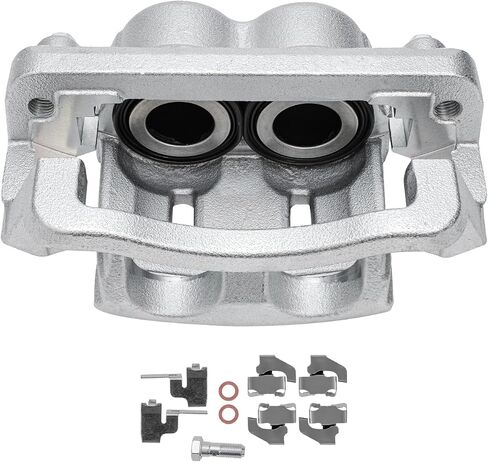 Detroit Axle - Front Right Brake Caliper for Ford 2005-2012 F-250 F-350 Super Duty Disc Brake Caliper w/Bracket 2006 2007 2008 2009 2010 2011 Replacement in Saudi Arabia