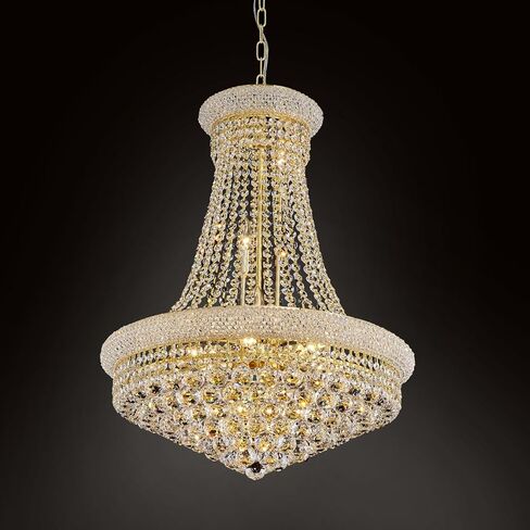 ضوء ثريا كريستال ذهبي كبير - قطر 31.5 بوصة، ثريات سقف 3 طبقات، إضاءة معلقة لغرفة المعيشة، غرفة الطعام، البهو in Kuwait