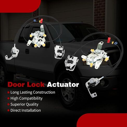 2PCS DOOR DOOR CABLE LATCH LATCH PETER الجزء العلوي الخلفي اليسار يمينًا متوافقًا مع 250 350 450 550 (FIT F Series) 1999-2007 6C3Z28264A01A 6C3Z28264A00A DRIVER Side Door Lock Actuor in Saudi Arabia