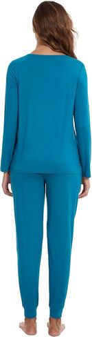 WiWi Women's 2 Piece Bamboo from Viscose Pajama Set Long Sleeve Top Jogger Pants Loungewear Pjs Sets S-XXL in Saudi Arabia